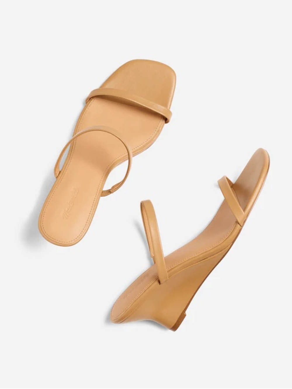 Madewell The Kimmy Wedge Camel Sandal